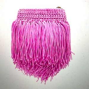Elliot Mann Fringed Clutch Bag Wristlet Brand New